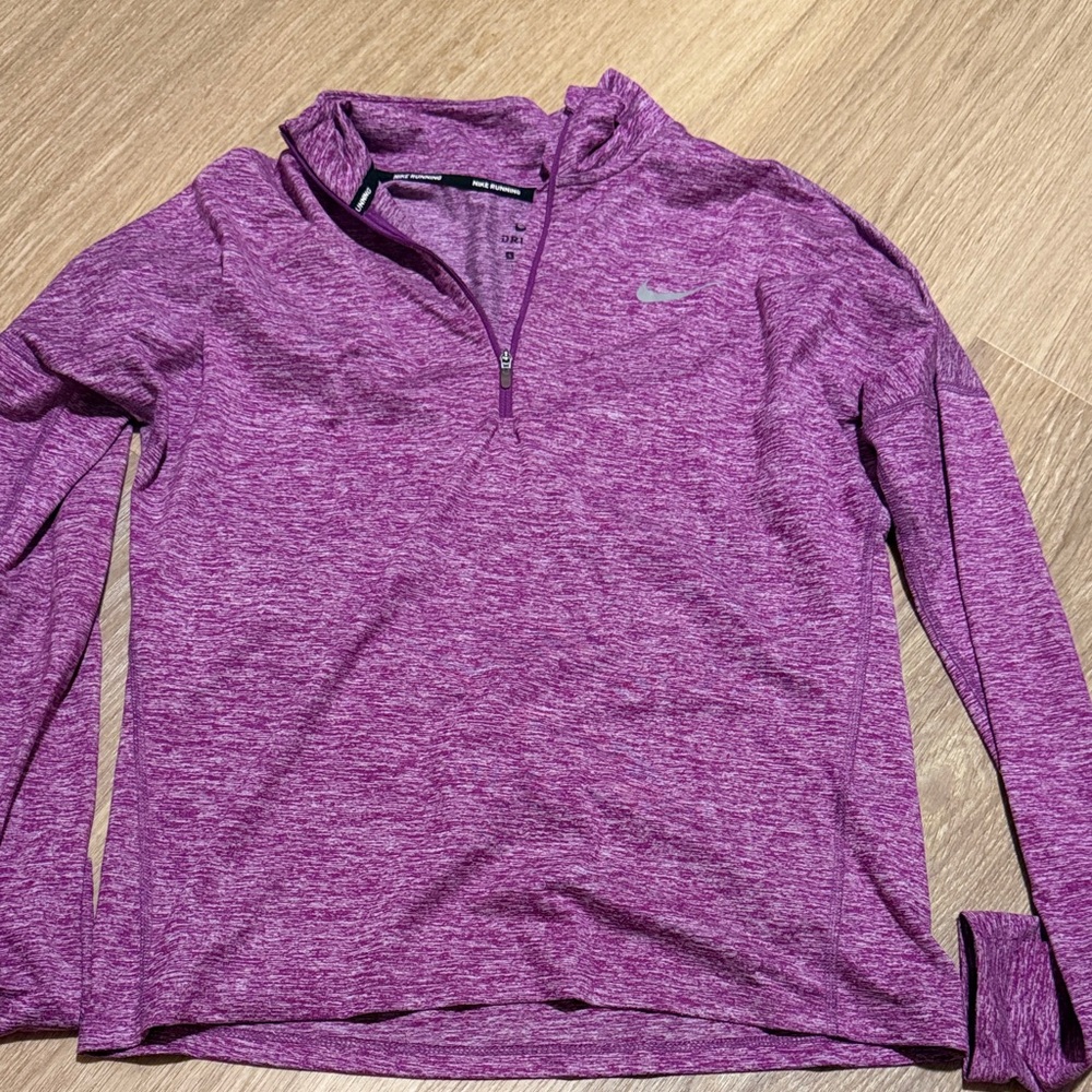 Nike Heathered Purple Half-Zip Performance Top